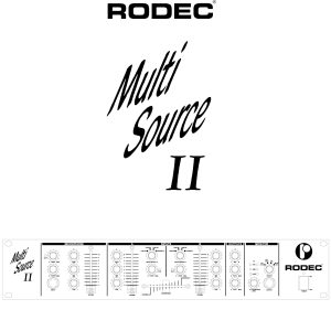 Manuel utilisateur Rodec MSII