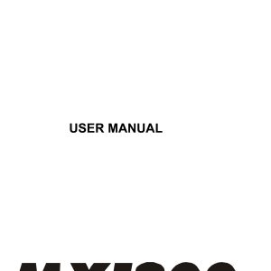 Manuel utilisateur MX 1800