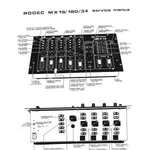 Schémas électroniques Rodec MX18 / MX180 / MX34 – PDF pro